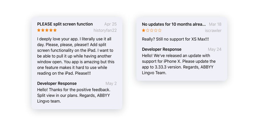 Communication between Developers and Users