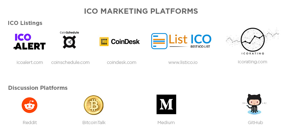 ICO Marketing Platforms: ICO Listings, Discussion Platforms