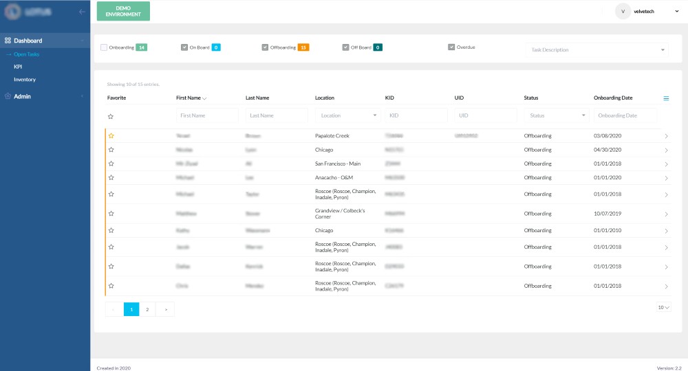 Inventory management system UI