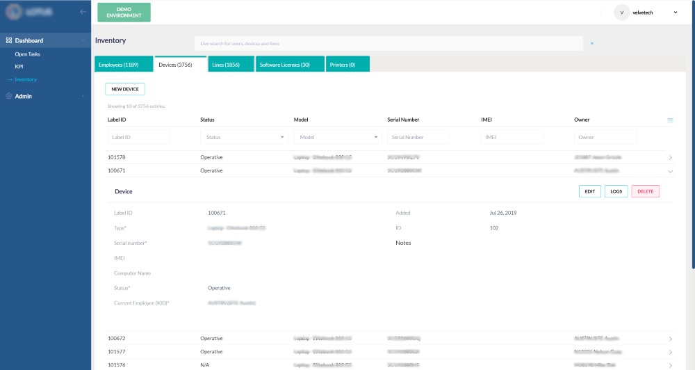 Inventory management app