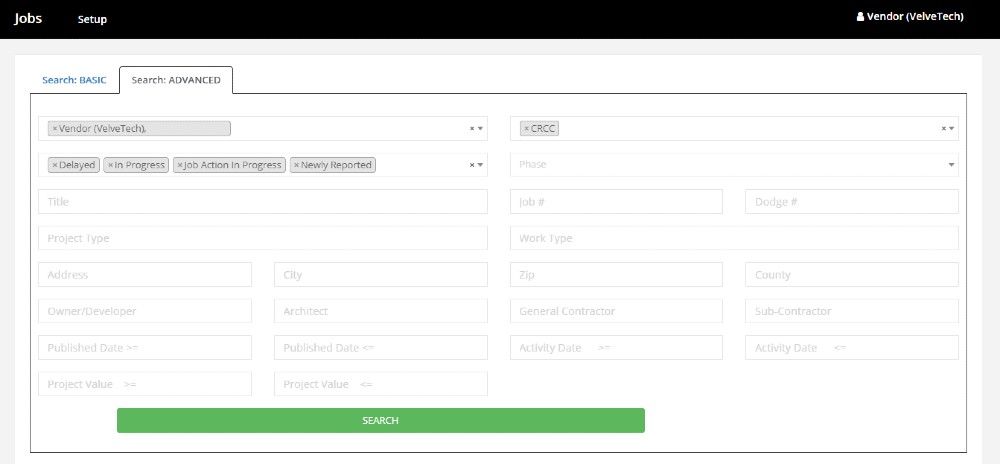 Search Page Implementation