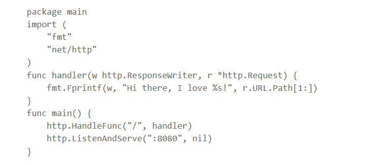 Working example of a simple web server