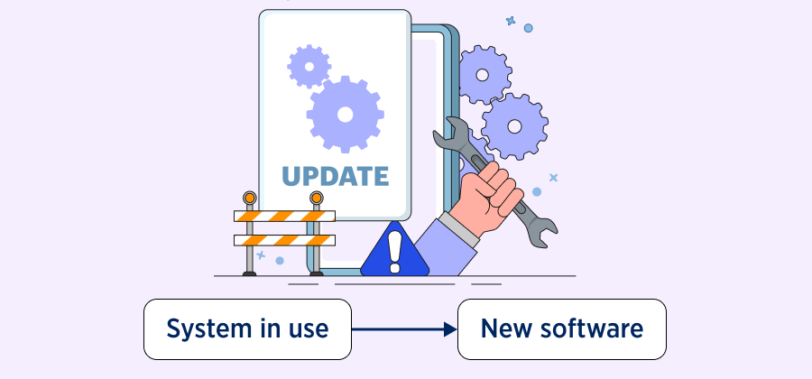 System in use and New software