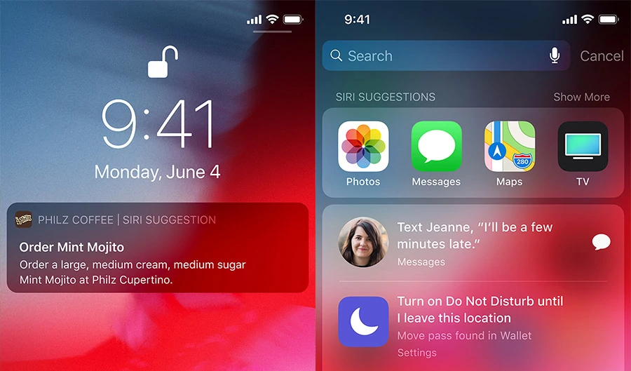  Siri shortcuts on the lock screen and in Spotlight search