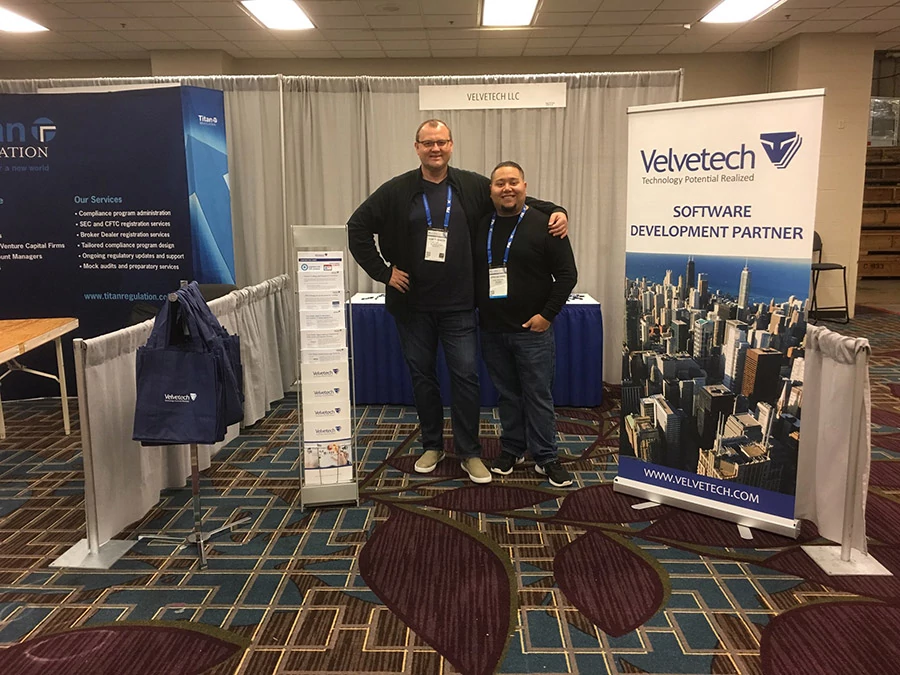  Velvetech team at FinTech trade show